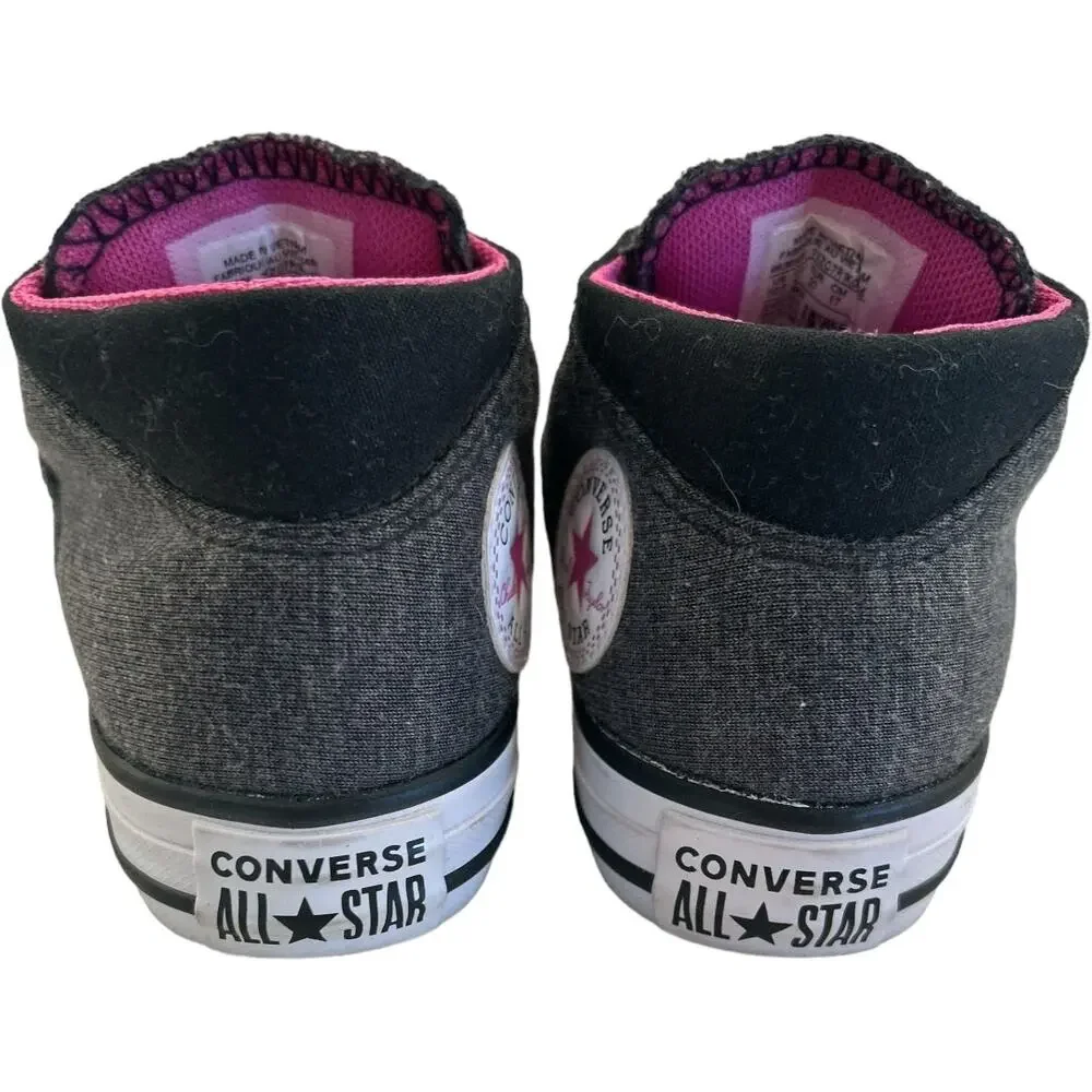Converse Chuck Taylor All Star Madison Mid Top Grey/ Pink Sneaker Girls US 10.5